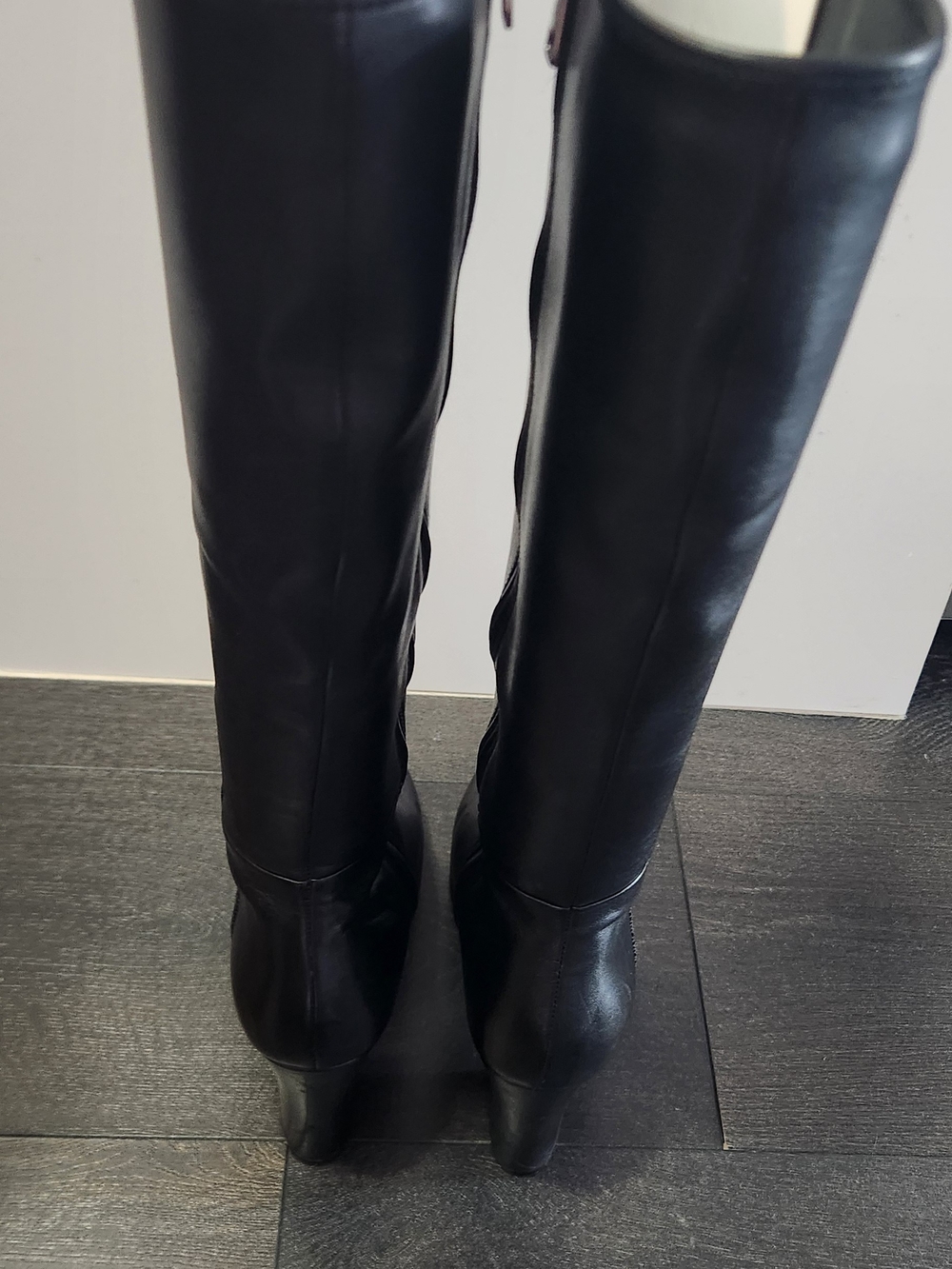 Prada Black Over-the-Knee Leather Boots - Picture 2 of 5